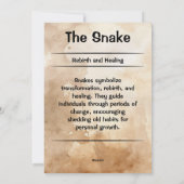 Carte de signification animale pour le Totem de se (Dos)