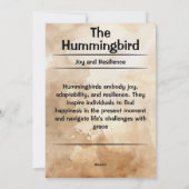 Carte de signification animale pour le Totem d'ois (Dos)