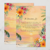 Carte de signification de Lei Hawaïen Tropical (Devant / Derrière)