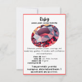 Carte de signification en cristal Ruby (Devant)