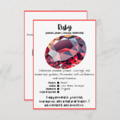 Carte de signification en cristal Ruby (Devant / Derrière)
