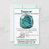 Carte de signification en cristal turquoise (Devant)