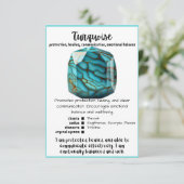 Carte de signification en cristal turquoise (Debout devant)