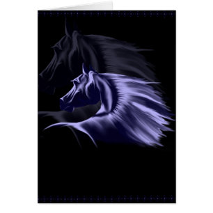 Carte de silhouette de cheval