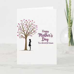 Carte de silhouette de maman élégante