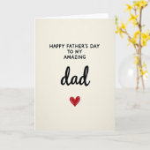 Carte de Simple Amour pour Papa Incroyable (Fleur jaune)