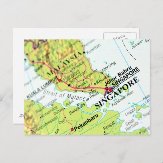 Carte de Singapour (Devant / Derrière)