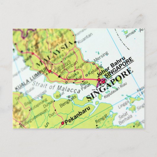 Carte de Singapour (Devant)