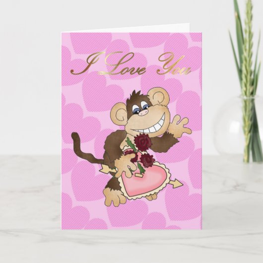 Carte de singe d'amour (Devant)