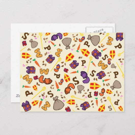 Carte de Sinterklaas (Devant / Derrière)