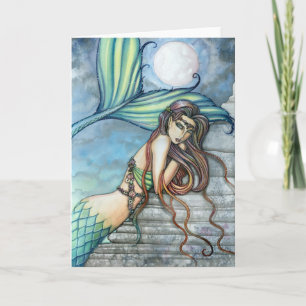Carte de sirène à l'aquarelle par Molly Harrison