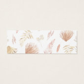 Carte de site de mariage bohème rose tropical (Dos)