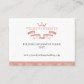 Carte de site Internet Mariage Gold Crest Rose cla (Devant)