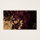 Carte de site Internet Mariage Rose Watercolor Gol (Dos)