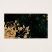 Carte de site Internet Mariage rose Watercolor or (Dos)