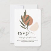 Carte de site Mariage Boho Leafy Response RSVP (Devant)