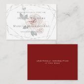 Carte de site mariage | Dusty Mauve Floral (Devant / Derrière)