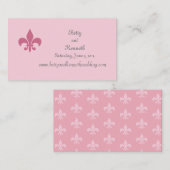 Carte de site Mariage Fleur de Lise en Pretty Pink (Devant / Derrière)