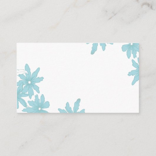 Carte de site Mariage Light Blue Daisies (Dos)