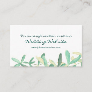 Carte de site Mariage moderne Botanical Greenery