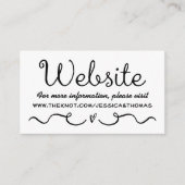 Carte de site mariage | Noir et blanc moderne (Devant)