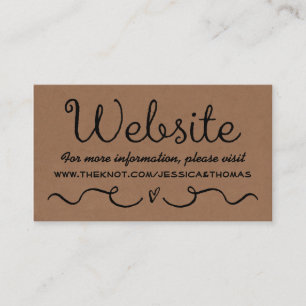 Carte de site mariage   Rustic Country Kraft