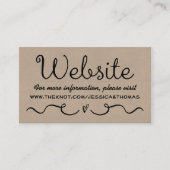 Carte de site mariage | Rustic Country Kraft (Devant)