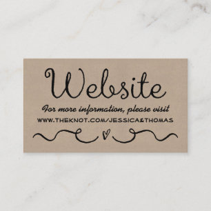 Carte de site mariage   Rustic Country Kraft