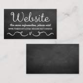 Carte de site mariage | Tableau noir (Devant / Derrière)