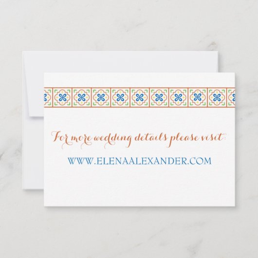 Carte de site Web de carreau espagnol de Talavera (Devant)