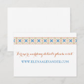 Carte de site Web de carreau espagnol de Talavera (Devant / Derrière)