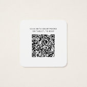 Carte de site web de mariage avec code QR RSVP mod (Dos)