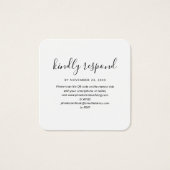 Carte de site web de mariage avec code QR RSVP mod (Devant)