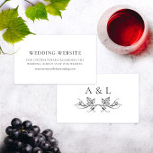 Carte de site Web de mariage de la Winery Monogram