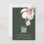 Carte de site web de mariage en ligne avec code QR (Devant)