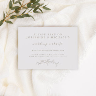 Carte de site web de mariage en ligne sépia vintag