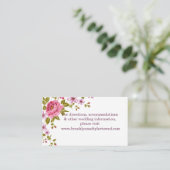 Carte de site Web de mariage Fleurs Pastel (Debout devant)