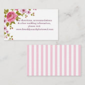 Carte de site Web de mariage Fleurs Pastel (Devant / Derrière)