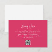 Carte de site Web de mariage simple Cerise avec QR (Devant / Derrière)