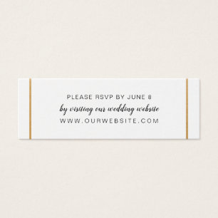 Carte de site Web de rsvp de mariage d'or