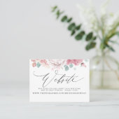 Carte de site Web Dusty Rose Floral Mariage (Debout devant)