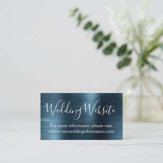 Carte de site Web Mariage bleu marine Insertion (Debout devant)