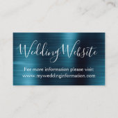 Carte de site Web Mariage bleu marine Insertion (Devant)
