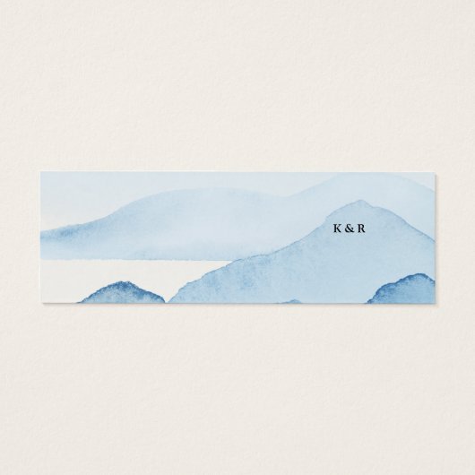 Carte de site Web Mariage Blue Mountain Range (Dos)