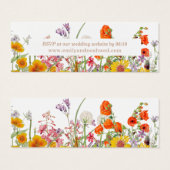 Carte de site Web Mariage campagnard de fleurs sau (Devant & derrière)