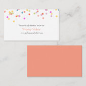 Carte de site Web Mariage Confetti colorée (Devant / Derrière)