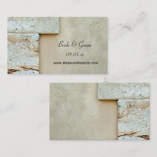 Carte de site web Mariage Cornerstones (Devant / Derrière)