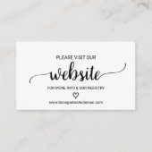 Carte de site Web Mariage de calligraphie noire si (Devant)