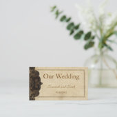 Carte de site Web Mariage en cuir victorien (Debout devant)