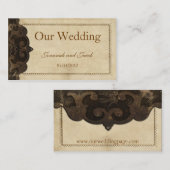 Carte de site Web Mariage en cuir victorien (Devant / Derrière)